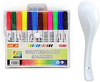 Magical Water Painting Pen Magic Doodle Drawing Pens, Childrens Color Whiteboard Markers, Washable Dry Erase Markers for Kids, Erasable Water-based Marker Pens (12pcs Floating Pens)
