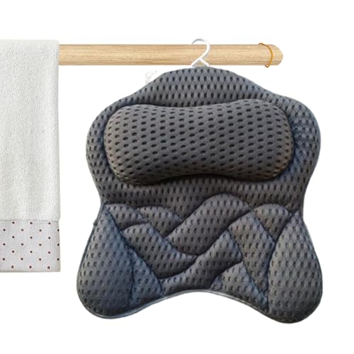 Oreiller De Baignoire avec Ventouses,Oreiller De Baignoire | Oreillers De Bain Antidérapants 4D - Oreillers De Baignoire Doux pour La Peau pour Le Soutien du Cou Et du Dos, Oreiller De Baignoire Doux