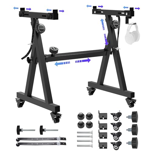 Halostand Universal Keyboard Stand, Z-style Heavy-Duty Piano Stand, Adjustable and Portable Piano Keyboard Stand for 61 and 88 Keys, Piano Stand for 88 Keyboard, Rolling Keyboard Stand