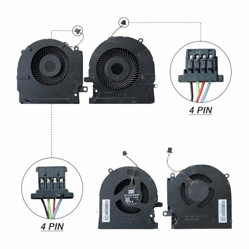 Image of High- Quality Replacement Internal CPU+GPU Cooling Fan For HP OMEN 15ek 15-ek 15ek 15-en 15en Series (GTX1660Ti RTX20) (5 VOLT). With Complimentary MH501 Thermal Greasen (Cooling paste).