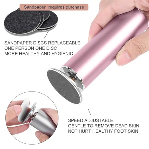Removedor Eléctrico de Callos para Pies, Removedor Eléctrico de Callos con Regulador de Velocidad y 60 Discos de Lijado, Dermave Foot Grinde para Hombres y Mujeres, Gris miniatura 4