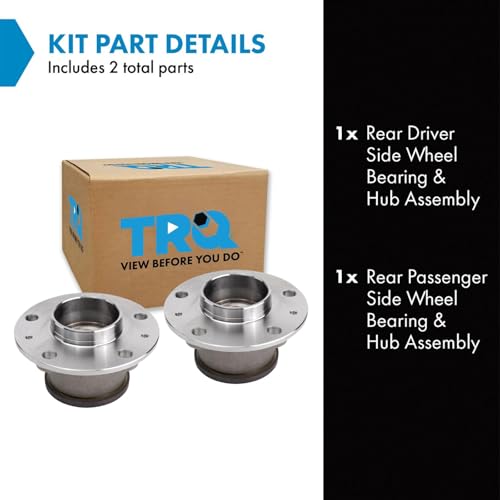 Image of TRQ Rear Left and Right Wheel Bearing and Hub Assembly Set 2 Piece for 2014-2023 Ram ProMaster 1500 2014-2023 ProMaster 2500 3500