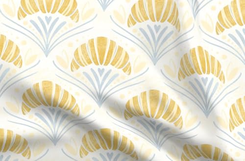 Spoonflower Fabric - Bakery Breakfast Croissants