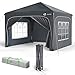 VOUNOT® Pavillon 3x3m mit 4 Seitenteilen & 4 Sandsäcke, Pop Up Faltpavillon, Wasserdicht, Faltbar Gartenzelt Partyzelt, inkl. Tasche, Grau
