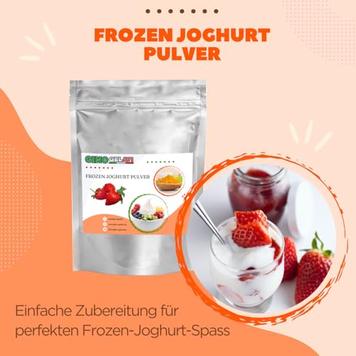 Gino Gelati Frozen Joghurt Pulver mit verschiedenen fruchtigen Geschmäckern, schnell Zubereitet, einfache Herstellung ohne Eismaschine möglich, Made in Germany (1 Kg, Banane) – Bild 3