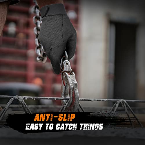 Wptcal Tactical Airsoft Gloves Full Finger Paintball Mechanic Work Gloves For Driving Hunting Hiking Riding Camping Fishing Sports Black L #TOP5