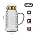 Buaic Glass Pitcher with Lid, 2 PACK 68 oz/2 Liter Vintage Water Pitcher, Clear Borosilicate Glass Water Carafe for Cold Brew, Coffee, Lemonade, Iced Sun Tea,Beverage, Milk, Heat Resistant