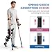 Carehofu Ergonomic Forearm Crutches Spring Assist Crutches for Adults,Comfortable and Height Adjustable Arm Crutches Forearm with Anti-Slip Base,Walking Crutches with Cuffs