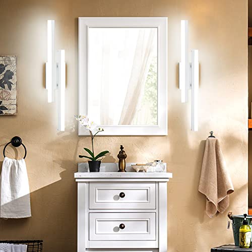 Image of PRESDE 24 inch Inch LED Vanity Light Silver Bathroom Light Fixtures Over Mirror Modern Bath Wall Lighting Bar Dimmable