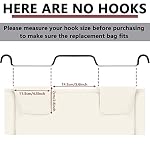 Bonuci 3 Pcs Laundry Sorter Replacement Bags Hamper Cart Removable Replacement Laundry Storage Organizer Bag Hamper Liner, No Hooks 14.76 x 8.66 x 21.65 Inch (Beige,Gray,Black) - Image 2