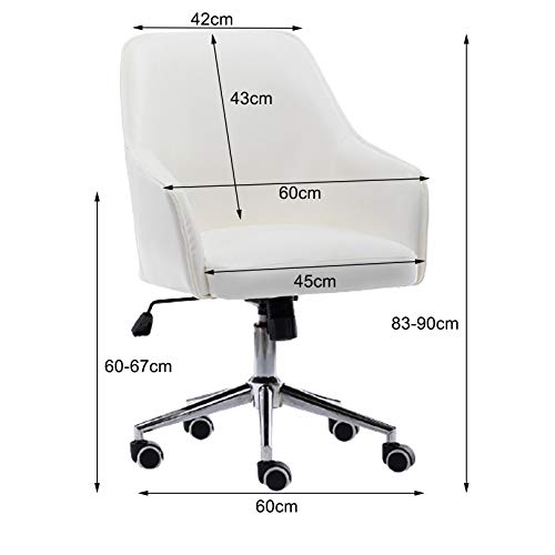 Chaise de bureau de direction ergonomique réglable avec accoudoirs et roues