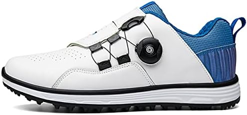 vibvib Men’s Golf Shoes Leather Waterproof Non-Slip Breathable Golf Grass Training Men’s Golf Shoes