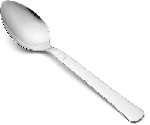 ARCOS Cuchara de Mesa de Acero Inoxidable Nitrum de 8 Pulgadas y Hoja de 8.268 in. Utensilio muy útil para usar con sopas y caldos. Cuchara de acero