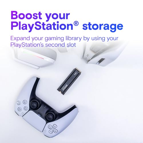 P310 PS5 SSD 1TB PCIe Gen4 NVMe M.2 con Dissipatore, fino a 7.100 MB/s, Compatibile con PlayStation 5, PC Desktop, Hard Disk Interno - CT1000P310SSD5-01 - Hdd - Immagine 3