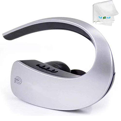 Handsfree Bluetooth Headset Wireless Headphone Noise Cancelling Earbud Stereo Earphone Voice Command Earpiece with Mic Compatible with Cell Phone Samsung Galaxy Note 9 8 S10 S9 Lg Car Driver Trucker