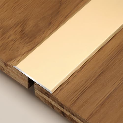 CMJYMX Umbral de desnivel del suelo – 90 cm tira de transición de aluminio, perfil de transición para suelos, irregularidades del suelo y laminados (dorado, 1,20 cm)