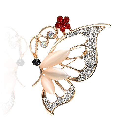 broche Broche Homme Mode Exquise Belle Couleur De Dessin Animé Incrusté De Cristal Concis Opale Pierre Papillon Animal Insecte Broches Fête Cover
