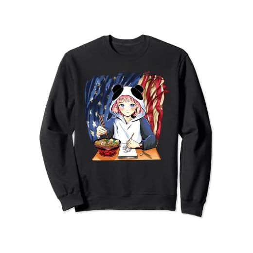 Patriótico Anime Chica American Ramen Sketching America Sudadera
