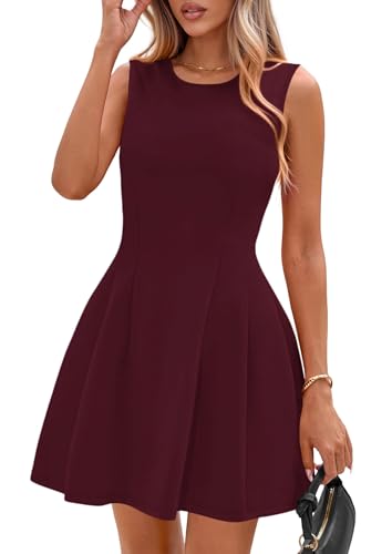 Image of PRETTYGARDEN Summer Dresses for Women 2026 Elegant Classy Spring A Line Business Casual Work Graduation Cocktail Short Dress
