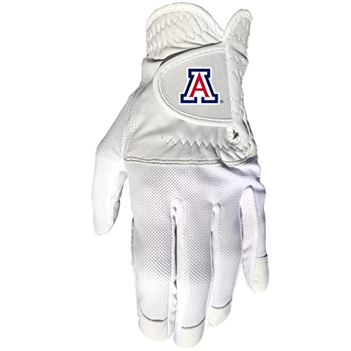 Team Golf NCAA Arizona Wildcats Golf Glove Men's Left Hand Golf Glove, for Right Handed Players, One Size, Includes Removable Double-Sided Magnetic Ball Marker