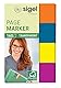 SIGEL HN614 Haftmarker, 160 Streifen im Format 20 x 50 mm, orange, blau, gelb, lila