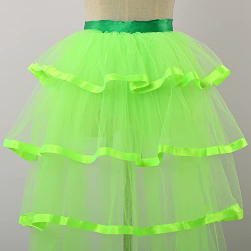GRACEART Victorian Steampunk Tulle Bustle Vintage Tutu Belt Lace Underskirt Neo-Gothic Costume Green - Image 2