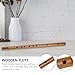 Toyvian Wooden Piccolo Flute Small Traditional Musical Instrument with Storage Bag Portable 14.17In Lightweight Wind Instrument for Beginners and Kids