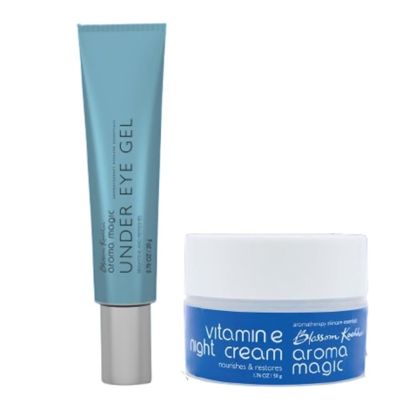 Aroma Magic Combo | Under Eye Gel 20g + Vitamin E Night Cream 50g | Reduces Dark Circles, Puffiness & Wrinkles | Repairs, Replenishes & Lightens Blemishes | All Skin Types | Pack of 2-image-43