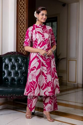 Image of ANNI Designer Women's Rayon Viscose Straight Printed Kurta with Palazzo