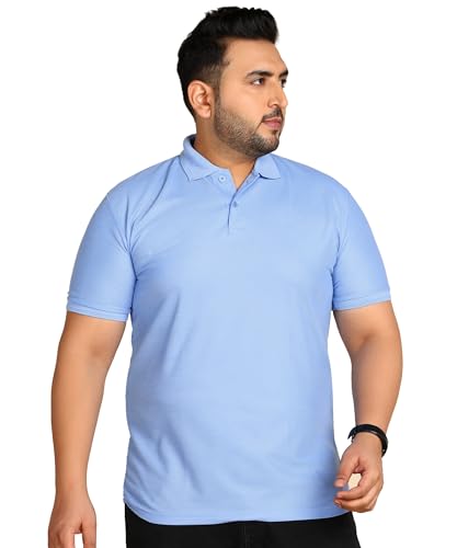Image of INKKR Plus Size Solid Men's Polo Neck T-Shirt