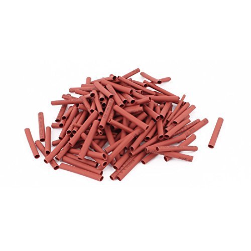 Wire Wrap Sleeve 2.5mm Dia 30mm Long Heat Shrink Tubing 160pcs Red