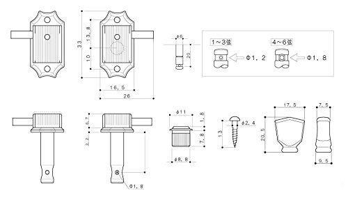 Amazon.co.jp: GOTOH ギター用ペグ、マグナムロック、3+3、ニッケル