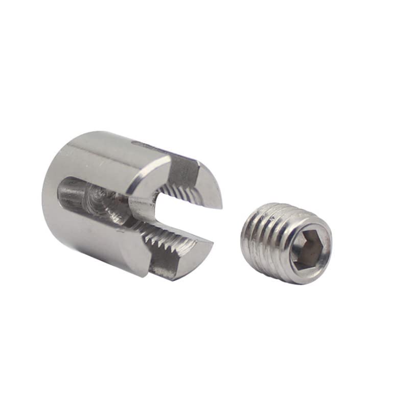 Attaches pour CâBles MéTalliques 10 pièces M3/M4/M5/M6 Angles à 90 degrés en Acier Inoxydable 316 systèmes de Treillis de câble métallique Vert Mur Croix Pince Corde Pince Serre CâBles (Size : M5x12m