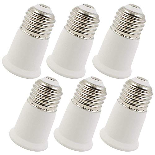 Limited Discount TORCHSTAR E26 to E26 Extender Adapter-E26 Edison Screw to E26 Edison Screw Lamp Bulb Socket Extender Adapter,Pack of 6