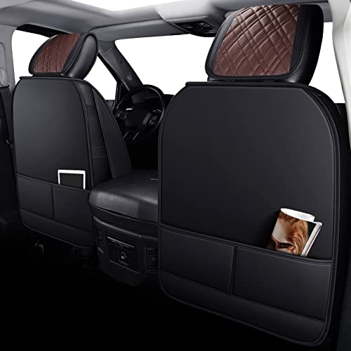 Image of YIERTAI Car Seat Covers for Dodge Ram Fit 2009-2026 1500 2010-2026 2500 3500 Classic Bighorn Longhorn Laramie Tradesman Truck Brown Full Set
