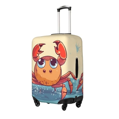 Summer cartoon crab Travel Luggage Cover Elastic Washable Suitcase Protector Anti-scratch Thicken Baggage Covers Fit 18-32 Inch Medium2