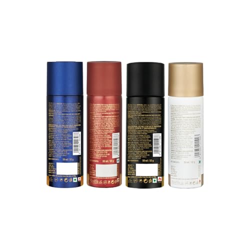 Image of DENVER Pride, Caliber, Imperial & Honour Nano Deodorant For Men 50ML Each, Pack of 4