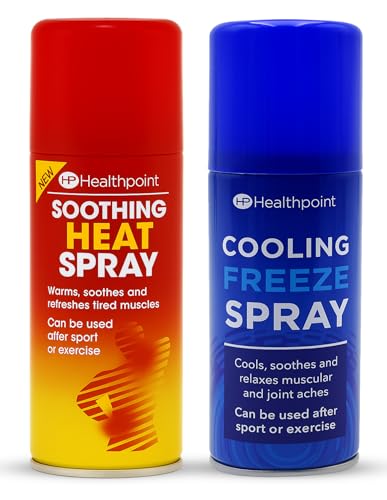 Heat and Cooling Spray Twin Pack 125ml – Fast Acting Muscle & Joint Pain Relief, Hot & Cold Therapy for Back, Shoulder, Leg, Sports Injury Recovery – Healthpoint