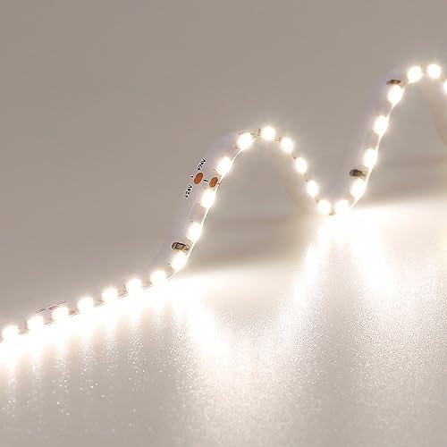 Image of JOYLIT 24V LED Strip Side Emitting 16.4FT 630LEDs 4000K Natural White, UL Listed SMD 4020 75W CRI 92+ 8000LM Super Bright Dimmable Adhesive Tape Light Indoor Task Lighting for Showcase, Cabinet