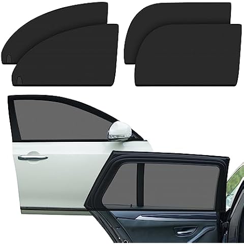 ZATOOTO Car Window Shades, 4 Pack Mesh Car Window Screen Full Side Windows Sun Shades for Privacy Blackout Car Camping Overnight Sleeping Super Stretchy Fits Most Cars Cover
