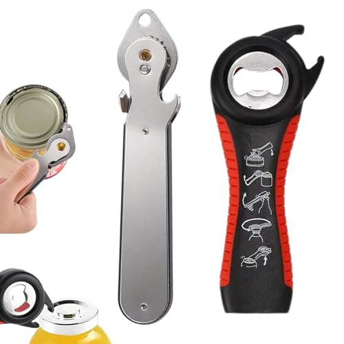 Ouvre-boîtes Manuels – Lot De 6 Couleurs Mélangées – Pour Canettes De Bière, Soda – Avec Fonction Couvercle