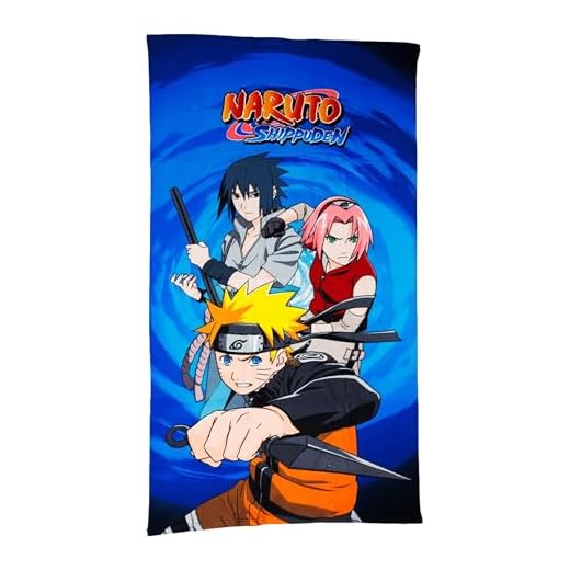 Theonoi Toalla infantil para sauna, toalla de playa, toalla de ducha, toalla de baño, 70 x 140 cm, regalo de microfibra (Naruto)