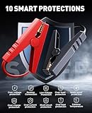 5000A Jump Starter Power Pack with 150PSI Air Compressor, Car Battery Booster Jump Starter for 12V Vehicle(Up to All Gas/9L Diesel), Jump Pack with Flashlight, Force Start, Gloves - Image 6