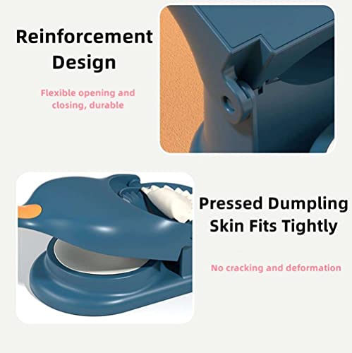 2 In 1 Dumpling Maker, Manual Dumpling Skin Maker Dumpling Moulds, Multifunction Diy Manual Dumpling Press Molds Set,Easy-Tool For Dumpling Make, Dumplings Skin Artifact Tool (Blue) #TOP7