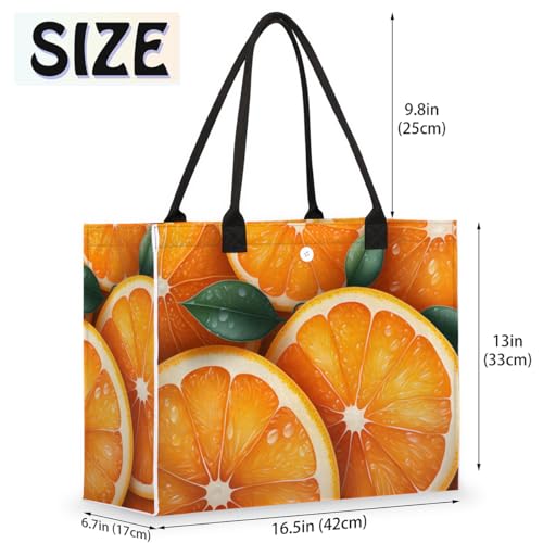 Fruit Oranges Tote Bag for Women Large Beach Bag Reusable Tote Bags for Work Travel Beach Shopping2