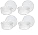 CorningWare French White Pop-Ins 16-Ounce Round Dish with Plastic Cover, Pack of 4 Dishes