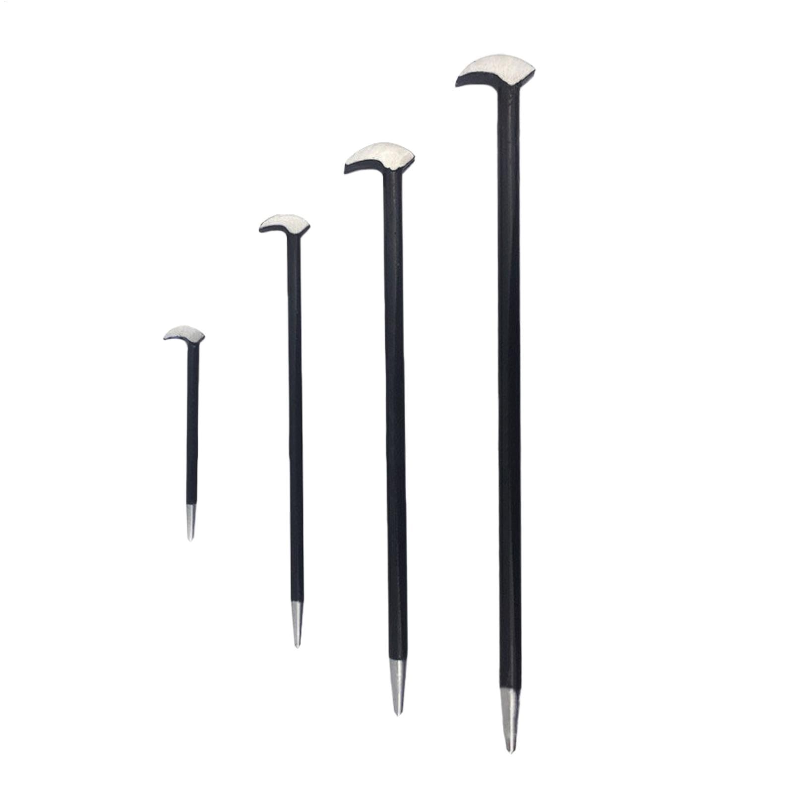 Palanca con barra de cuervo, juego de barra de palanca resistente | Juego de palancas resistentes | 4X Herramientas manuales, Herramienta de barra de palanca de acero forjado, Extractor de clavos de b