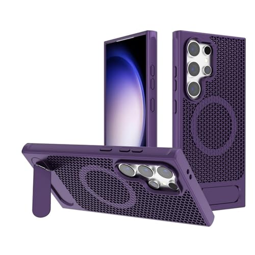 For Galaxy S24 Plus �p �P�[�X MagSafe�Ή� ��p ���M ���^ �}�b�g ���b�V���\�� ���� �ʋC�� ��p �X�^���h�t�� �M�����N�V�[S24 Plus �P�[�X�p �g�уJ�o�[ �}�O�l�b�g �����h�~ �y�� ���^ ������� �����h�~ �S��