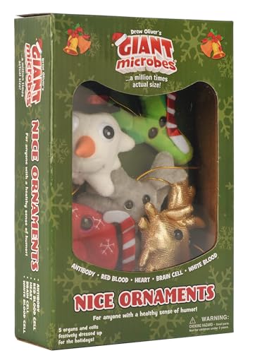 GIANT MICROBES Christmas Decorations Original Plush Soft Toy Xmas Nice Ornaments