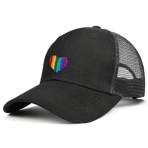 Image of Pride Hat Rainbow Caps LGBT Baseball Cap Pride Accessories Gay Stuff for Men Women